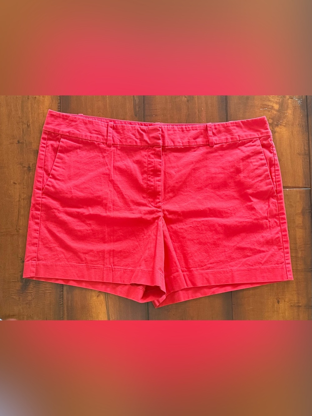 Ann Taylor Factory Coral Pink Mid-Rise Shorts